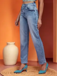 DressBerry Women Regular Fit High-Rise Light Fade Stretchable Jeans