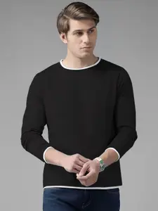 AUSK Men Pack Of 2 Solid Round Neck Cotton T-shirts