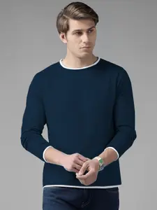 AUSK Men Pack Of 2 Solid Round Neck Cotton T-shirts