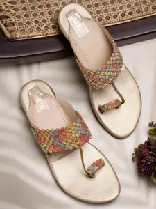 NATSHUZ Women Open Toe Flats