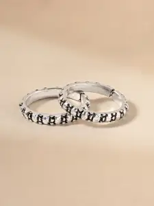 TOUCH925 Oxidised Adjustable Toe Rings