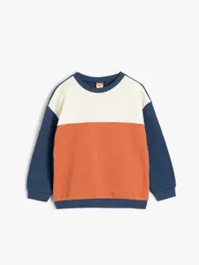 Koton Boys Colourblocked Pullover Sweatshirt