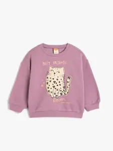 Koton Girls Cotton Printed Sweatshirt