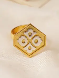 JAYPORE Gold-Plated Adjustable Finger Ring
