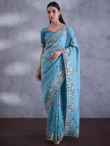 Saree mall Embellished Sequinned Tissue Sarees