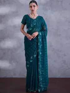 Saree mall Embellished Sequinned Sarees