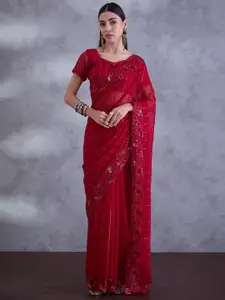 Saree mall Embellished Sequinned Sarees