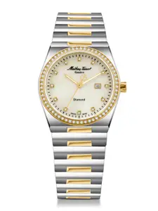 Mathey-Tissot Men Swiss Made Zeus Diamond White Dial Analog  Watch For Women -  D118SBYI