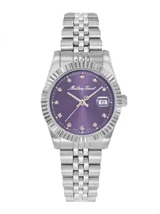 Mathey-Tissot Swiss Made Mathy III Purple Dial Analog  Watch For Women -  D810APU