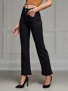 DressBerry Women Wide Leg High-Rise Stretchable Jeans