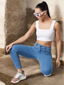 DressBerry Women Skinny Fit High-Rise Light Fade Stretchable Jeans