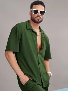 TRIBE Shirt Collar Short Sleeves Shirt With Shorts