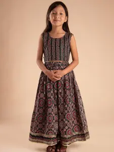 Sangria Girls Printed Pure Cotton Lehenga With Choli