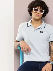 Kook N Keech Brand Logo Detail Pure Cotton Polo Collar T-shirt