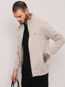 SHOWOFF Men Mock Collar Cotton Sweatshirt