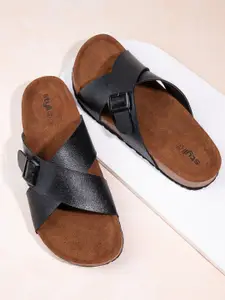 Styli Men Solid X Band Comfort Sandals