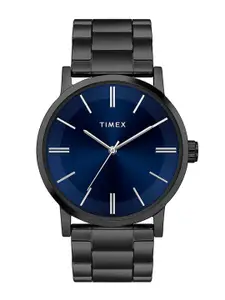 Timex Men Brass Dial & Stainless Steel Bracelet Style Straps Analogue Watch TWHG35SMU08