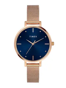 Timex Women Stainless Steel Bracelet Style Straps Analogue Watch TWEL155SMU09