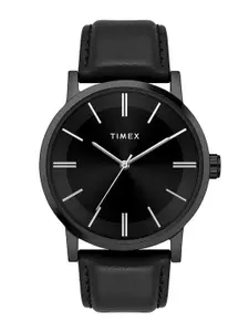 Timex Men Brass Dial & Leather Straps Analogue Watch TWHG35SMU05