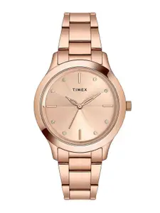 Timex Women Stainless Steel Bracelet Style Straps Analogue Watch TWEL98SMU07