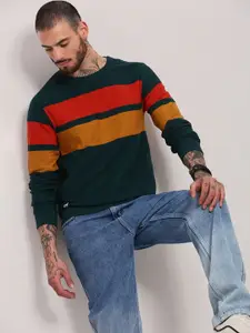 SHOWOFF Men Colourblocked Pullover Sweaters