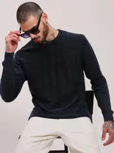 SHOWOFF Men Self Design Pullover Sweater