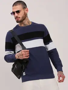 SHOWOFF Men Colourblocked Pullover Sweater