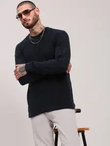 SHOWOFF Men Self Design Pullover Sweater