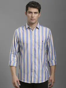 Louis Philippe Sport Men Striped Long Sleeves Pure Cotton Casual Shirt