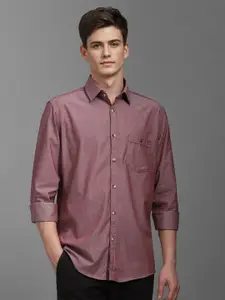Louis Philippe Sport Men Textured Slim Fit Cotton Casual Shirt