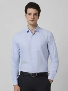 Peter England Men Spread Collar Abstract Printed Cotton Formal Shirt