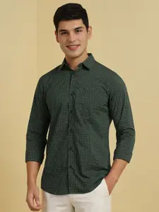 Allen Solly Men Spread Collar Micro Checked Cotton Slim Fit Casual Shirt
