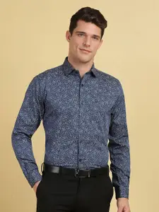 Allen Solly Men Spread Collar Floral Printed Cotton Slim Fit Formal Shirt