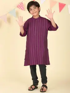 Fabindia Boys Mandarin Collar Straight Kurta