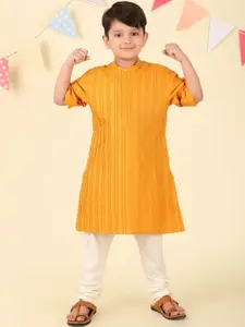 Fabindia Boys Mandarin Collar Straight Kurta