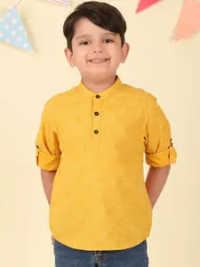Fabindia Boys Ethnic Motifs Printed Straight Kurta