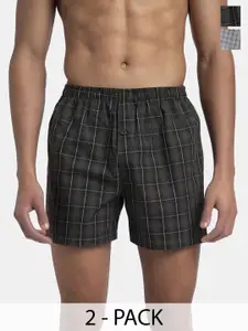 Jockey Pack of 2 Super Combed Mercerized Cotton Woven Checkered Inner Boxers - 8222