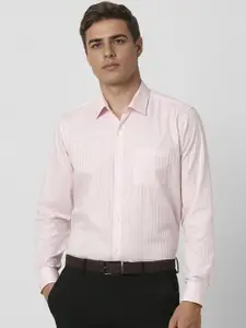 Van Heusen Men Speread Collar Vertical Striped Cotton Slim Fit Formal Shirt