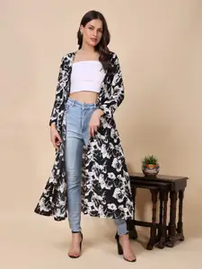 SCORPIUS Floral Printed Longline Shrug
