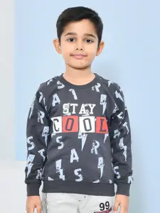 YOUMAA Boys Printed Round Neck Sweatshirt