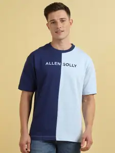 Allen Solly Men Colourblocked Round Neck Cotton T-shirt