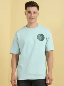 Allen Solly Men Graphic Printed Round Neck Cotton Relaxed Fit T-shirt