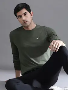 Crocodile Men Solid Round Neck Cotton T-shirt