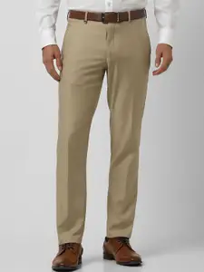 Van Heusen Men Slim Fit Mid-Rise Formal Trousers