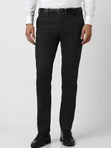 Van Heusen Men Checked Slim Fit Formal Trousers