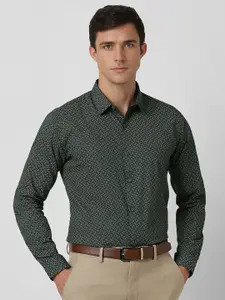 V Dot Men Slim Fit Abstract Printed Cotton Formal Shirt