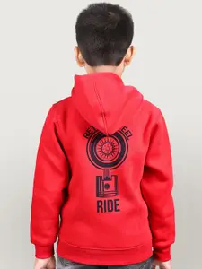 YOUMAA Boys Printed Hooded Sweatshirt