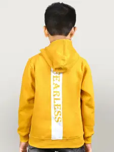 YOUMAA Boys Printed Hooded Front-Open Sweatshirt