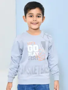 YOUMAA Boys Printed Round Neck Sweatshirt