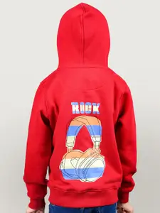 YOUMAA Boys Printed Hooded Sweatshirt